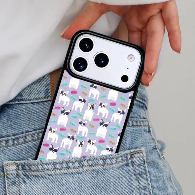 Чехол для телефона с собакой Французский бульдог для iPhone 16e 15 14 13 12 17 Pro Max Plus Air 17pro Обложка Coque