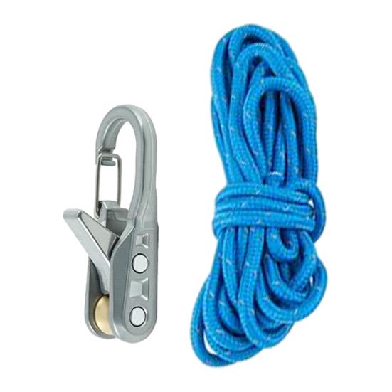 1/4Pcs Rope Tensioner with Roller Cord Heavy Duty Metal Outdoor Backpacking Hiking Boating Camping Guyline Rope Adjuster Tightener