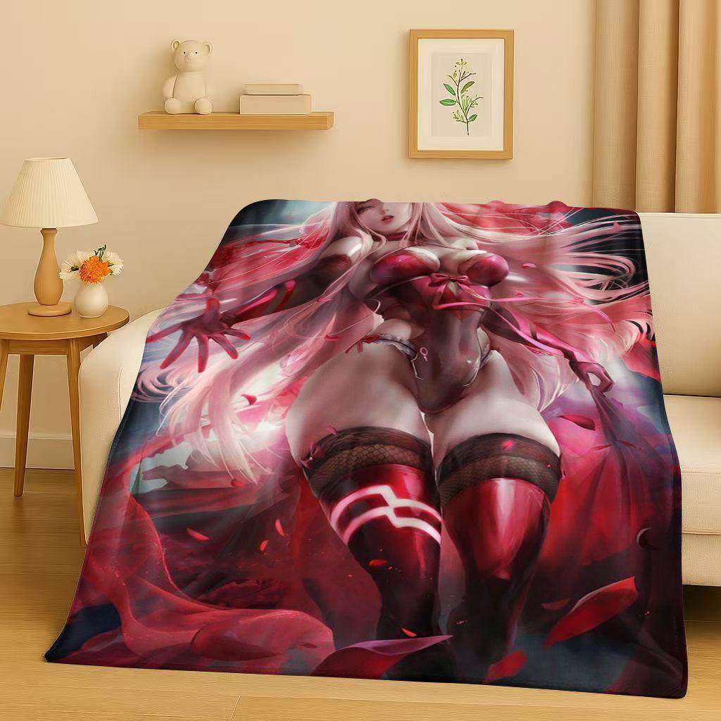 3D Сексуальная Девушка Зеро Ту DARLING in The FRANXX Мультяшное Фланелевое Одеяло, Мягкий Теплый Плюшевый Плед для Дома Спальни Кровати Дивана Покрывало Офиса