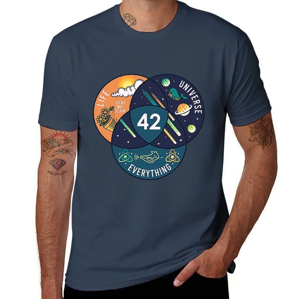 42 Answer To Life Universe And Everything TShirt Casual Pattern Print Tee Shirt TShirt