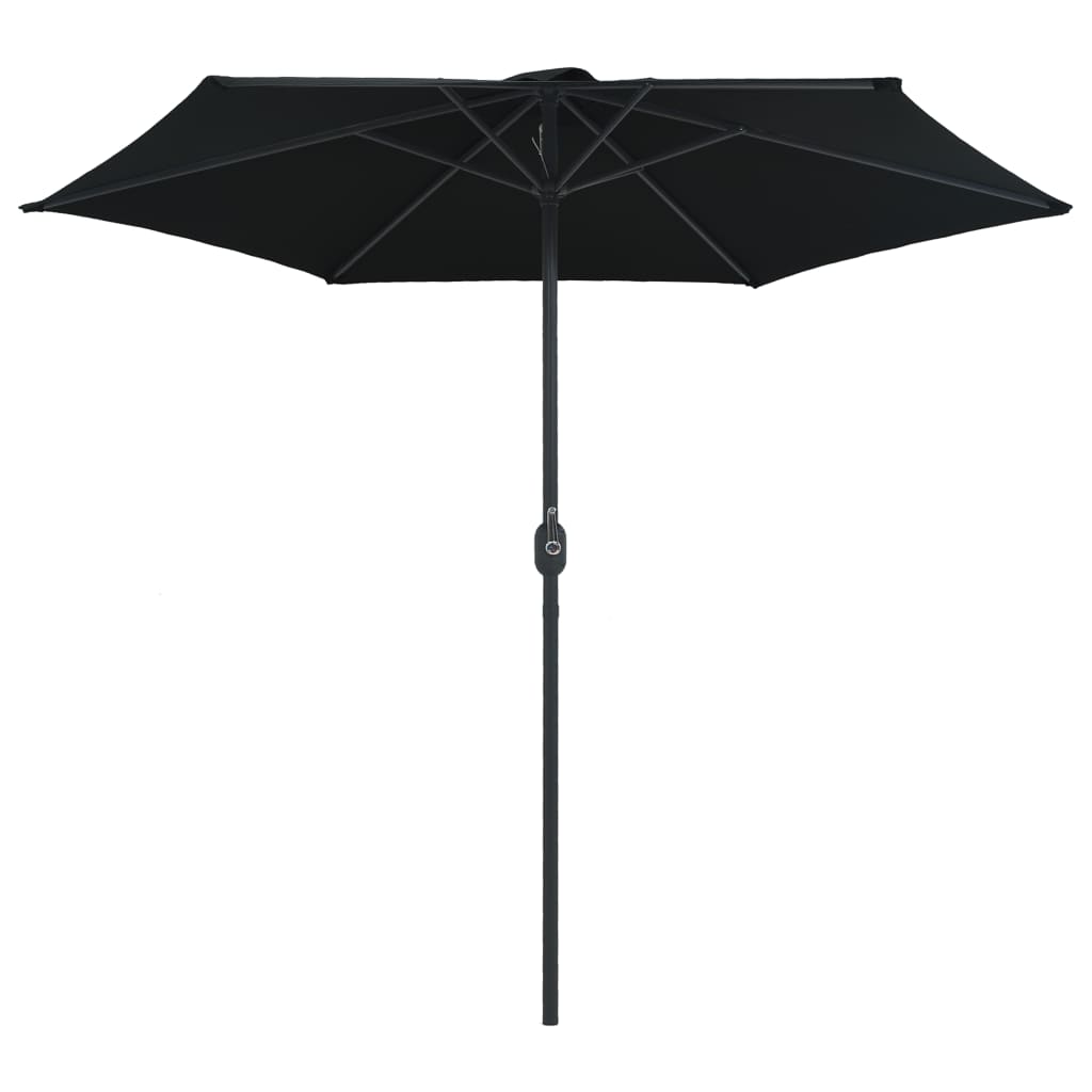 Aluminum Mast Sun Umbrella 270 x 246 cm Black