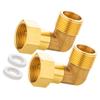 Pack Of 2 Sturdy Brass Materials 90 Degree Point Fitting 3/4 Inch Male To Female Thread For Water Installations