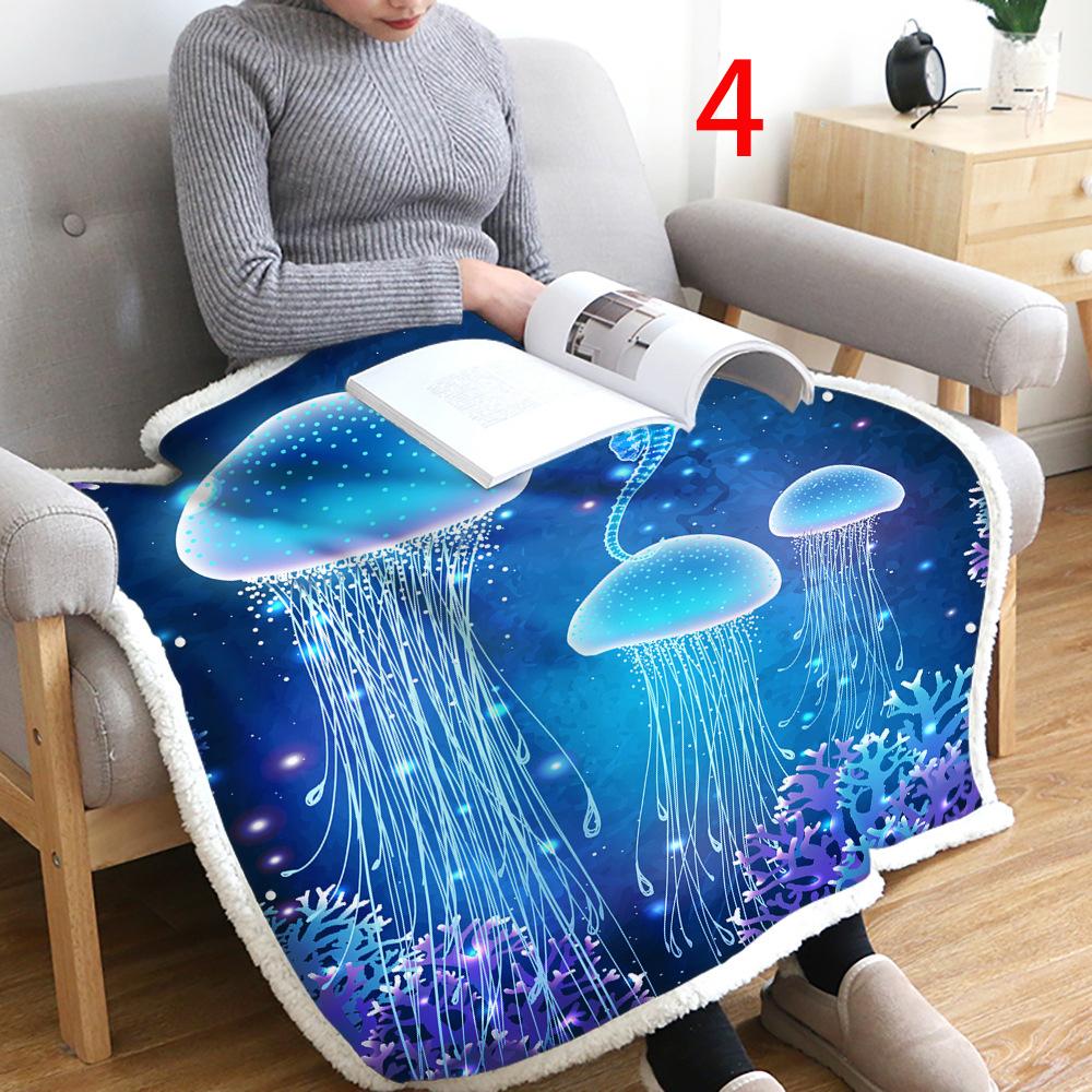 3D фланелевое теплое комфортное легкое волшебное одеяло разных размеров для дома и офиса, путешествия, кровати, дивана, моющееся одеяло