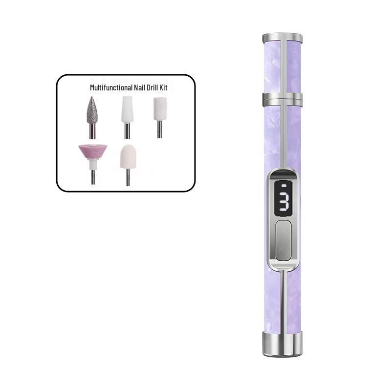 Портативная перезаряжаемая пилка для ногтей: Профессиональный маникюр, полировка, удаление ороговевшей кожи, набор инструментов для ремонта ногтей.