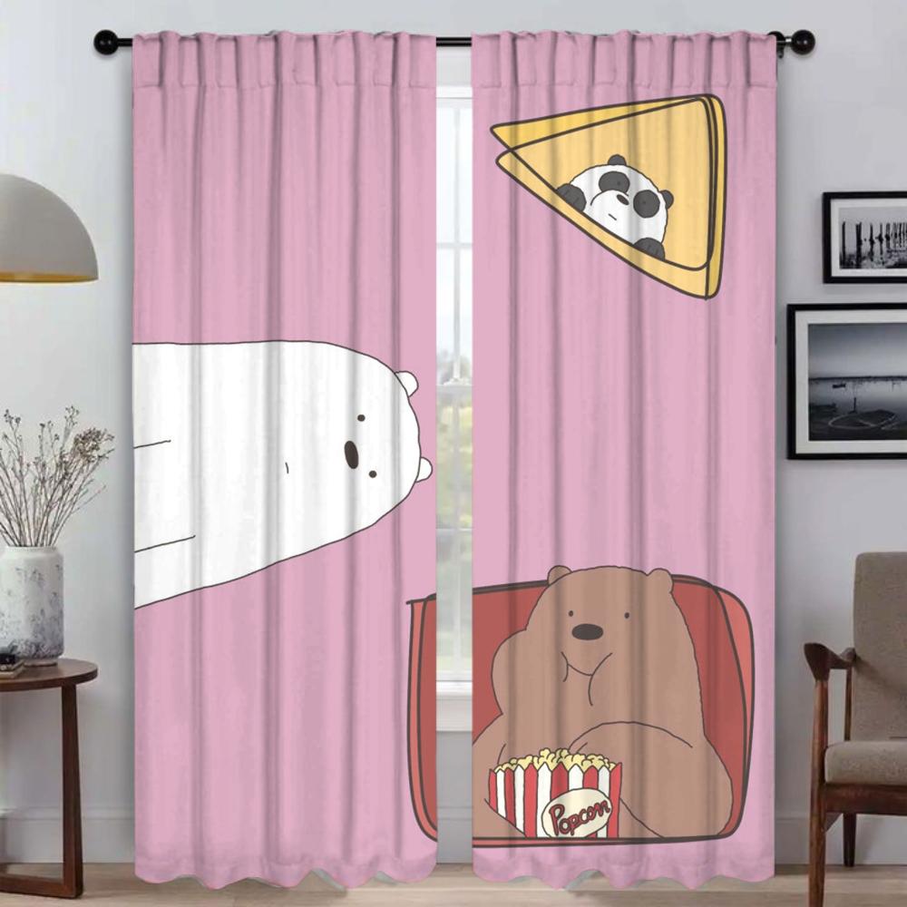 Домашний интерьер Шторы 2 шт. Милые голые украшения на Хэллоуин Шторы для спальни Оконные шторы для комнаты 2 панели Шторы для ребенка