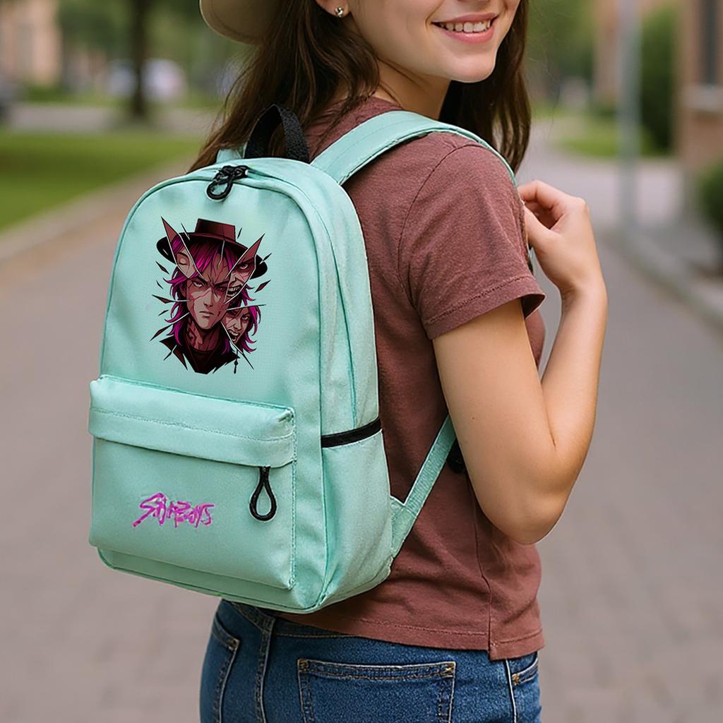 Features The Saja Boys Print, Inspired By The Witch Hunters, With , Kid-friendly Action Illustrations Of The Characters