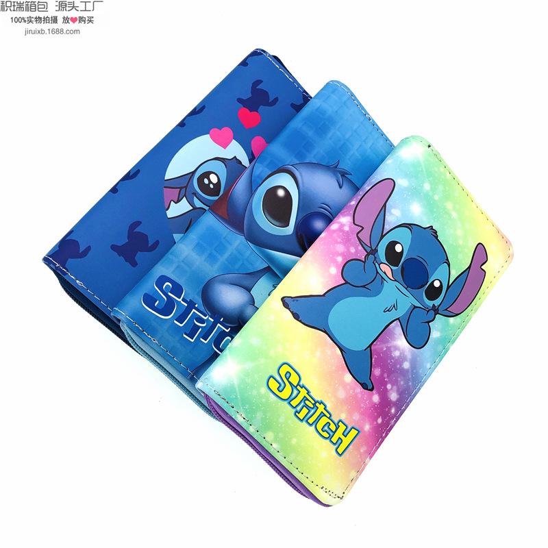 Cute Cartoon PU Leather Long Wallet for Students, Single Zipper Coin Purse, Multi-Functional Makeup Bag, Lightweight Clutch 3pcs