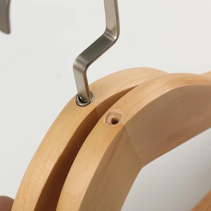 Деревянные вешалки Ulimart, 5 штук, деревянные вешалки для одежды с перекладиной, вешалки для одежды для шкафа, высококачественное пальто из цельного дерева