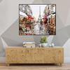 DIY Painting by Numbers Kit Paris Street Landscape Canvas with 3 Brushes Acrylic Paints for Adults Children