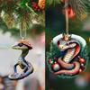 Creative New Acrylic Snake Animal Pendant, Flat 2D Car Interior Rearview Mirror Pendant, Home Pendant