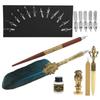 Feather Pen Set Calligraphy Writing Drawing Quill Dip Kit Vintage Art Craft CollectionSP248011R