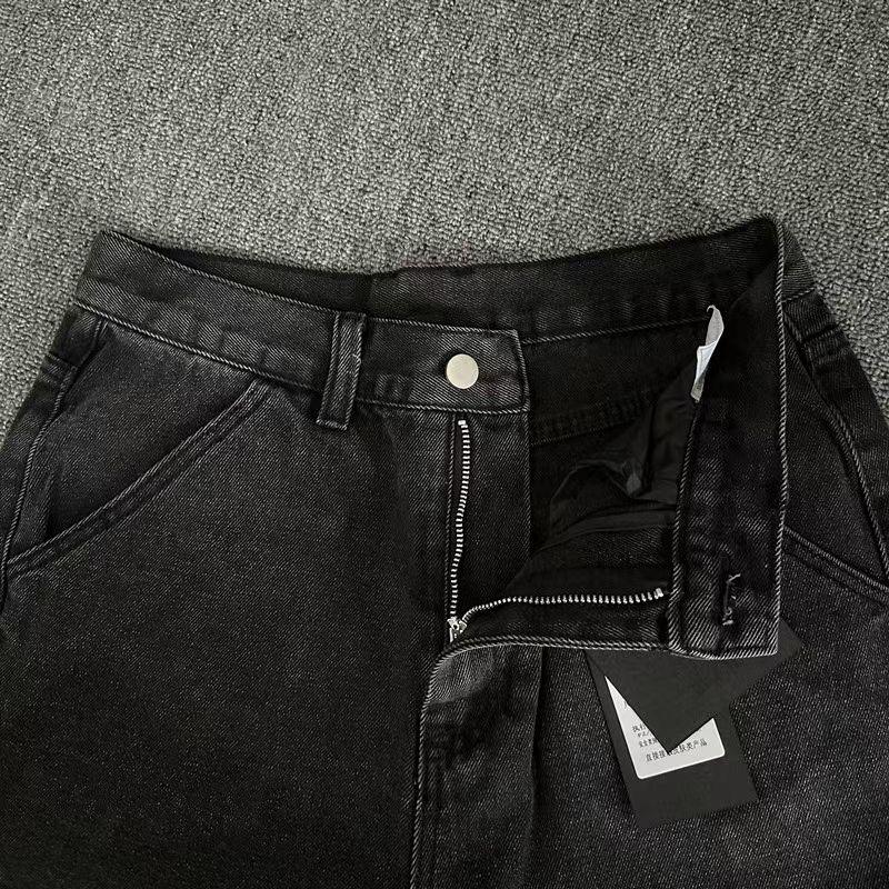 ZYLLO Новая Ретро Мода Y2K Харадзюку Хип-хоп Джинсовые Шорты Уличный Дизайн Мужские