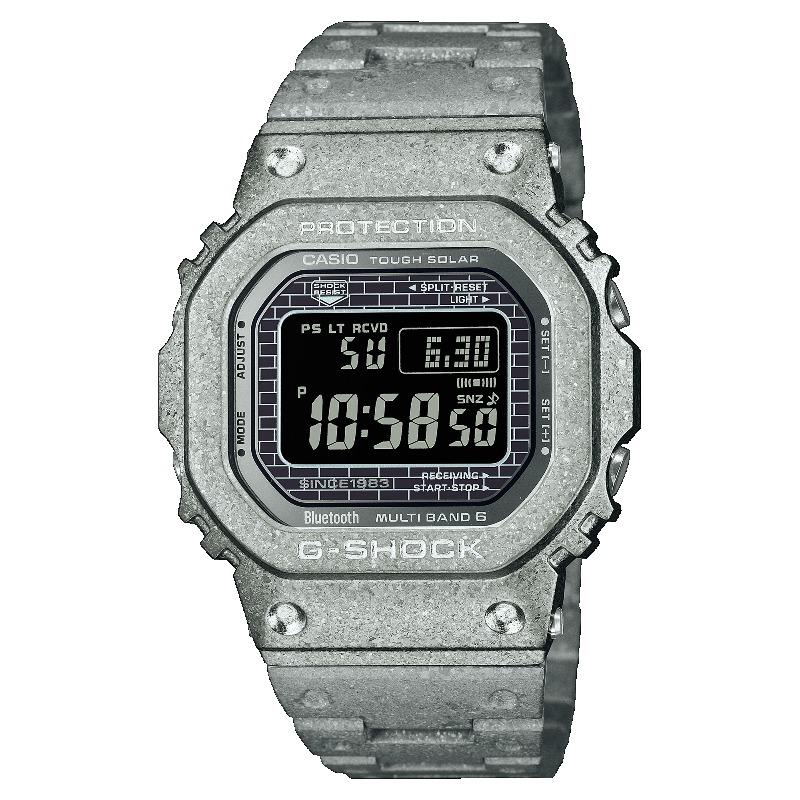 Casio Мужские часы G-SHOCK GMW-B5000PS-1, кварцевые, из нержавеющей стали, водонепроницаемые 200 м, ударопрочные