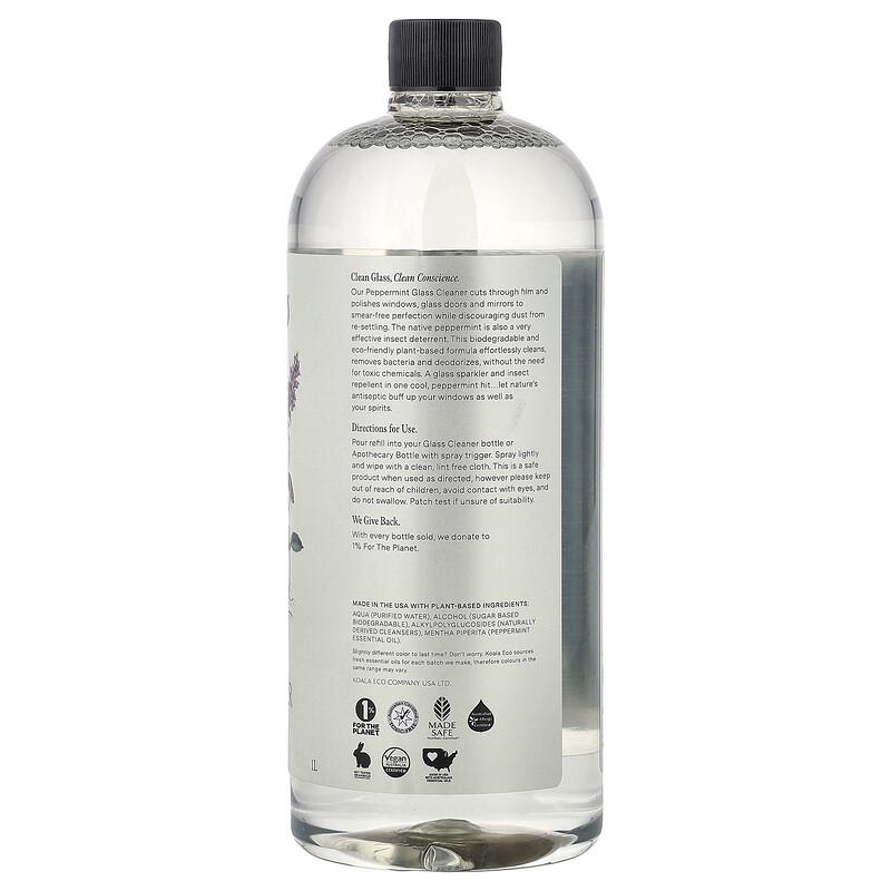 Natural Glass Cleaner, Refill, Australian Peppermint Essential Oil, 33.8 fl oz (1 l)