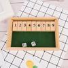 2Pcs Shut The Box Board Game with 4 Dice 2 Players Kids Adults