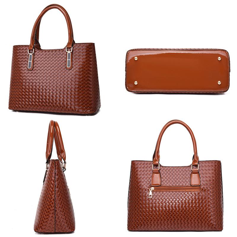 Новая модная плетеная сумка большой вместимости для мамы и ребенка, женская плечевая портативная сумка-мессенджер, трендовая мода