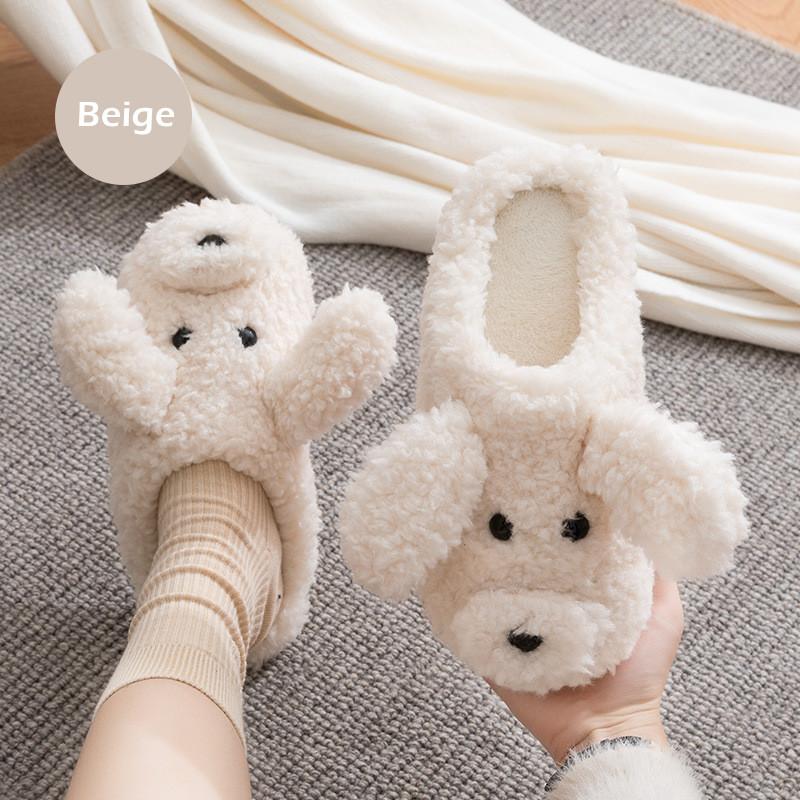 Cute Animal Slipper For Women Men Fashion Kawaii Fluffy Winter Warm Slipper Couples Cartoon Milk Cow House Slides Funny Shoes