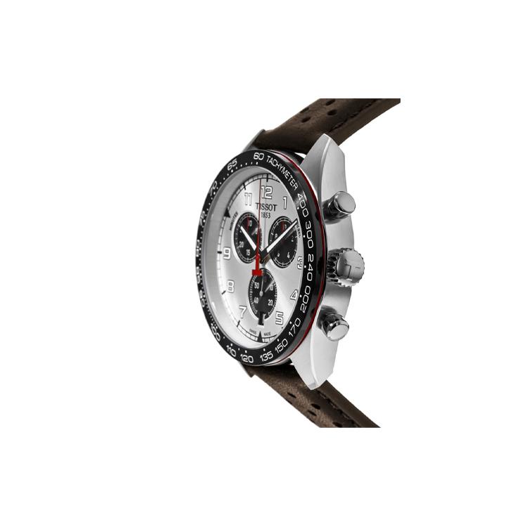 Tissot 516 Кварцевые Мужские Часы Часы 45мм Серебристый Циферблат Кожаный Ремешок T131.617.16.032.00