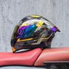 Orz motorcycle helmet peel-off helmet double lens big tail locomotive racing helmet running helmet men and women keep warm in winter