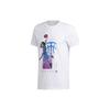 Adidas T Shirts Men's White Crew Neck Moderate Straight Fit FM4762
