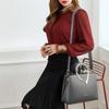 Johnature Модная женская кожаная сумка, роскошная сумка, универсальная сумка-тоут большой емкости, однотонные женские сумки на плечо