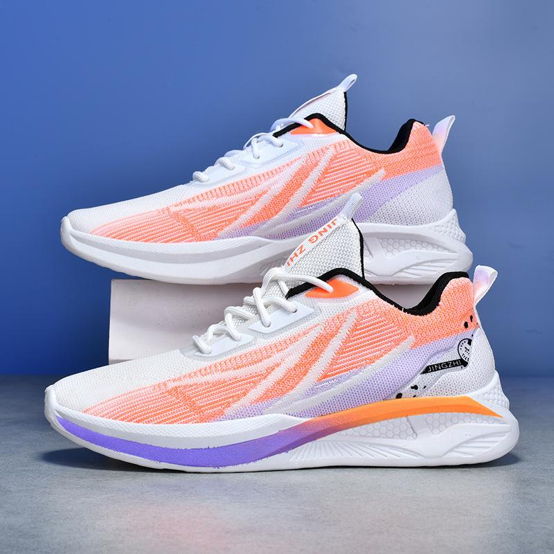 Осенняя женская обувь Новые спортивные кроссовки Летающие тканые дышащие спортивные кроссовки Легкая мужская обувь Модная обувь для подростков