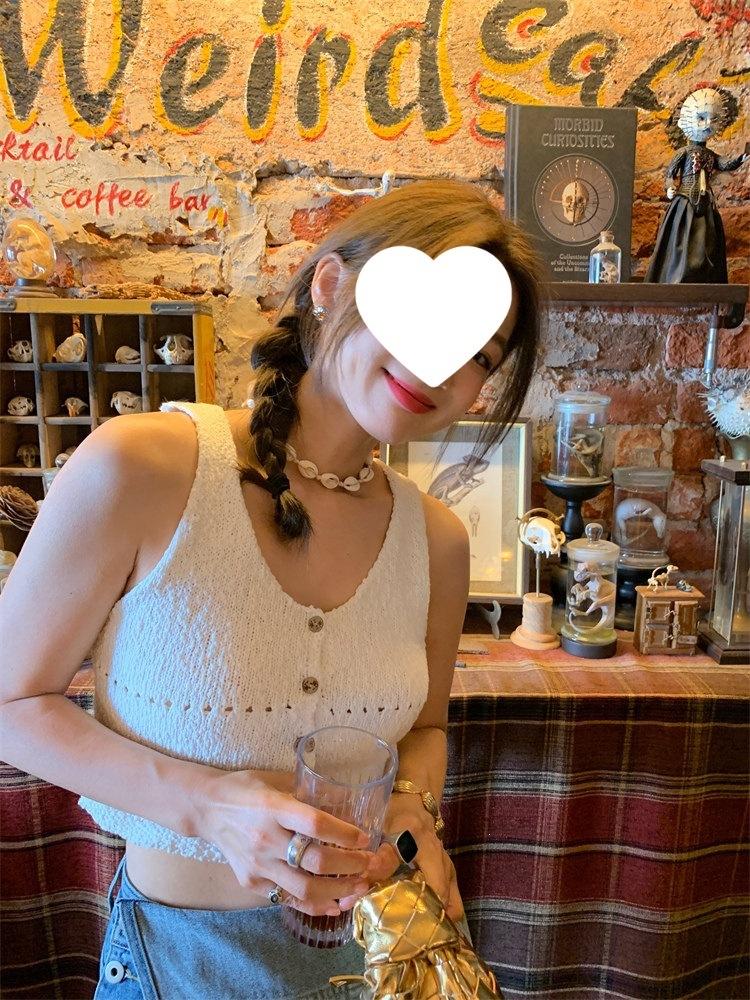 Жилет pure desire маленький кардиган женский летний без рукавов 1116 новый белый вязаный маленький топ универсальный маленький мужчина