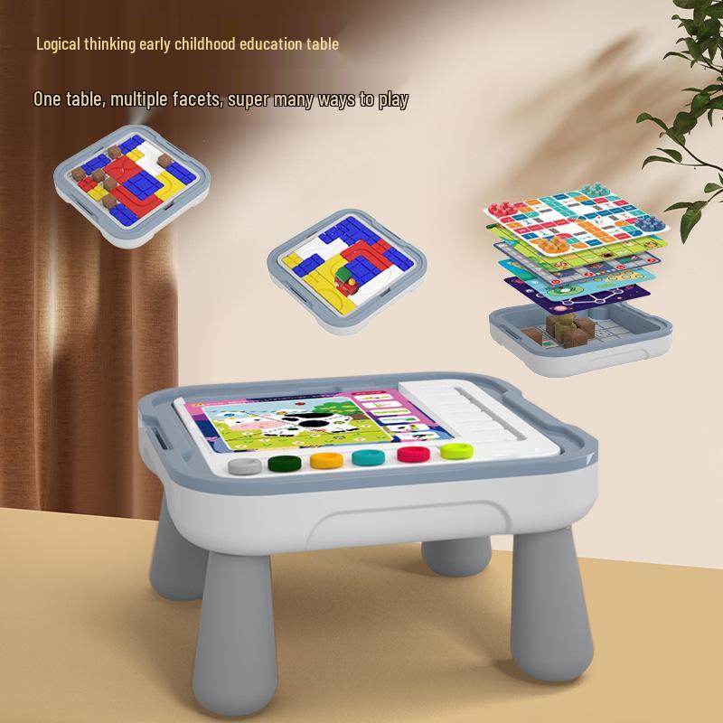 Интерактивный стол-головоломка Танграм: Игрушка для раннего развития детей, способствующая когнитивному развитию и обучению родителей и детей