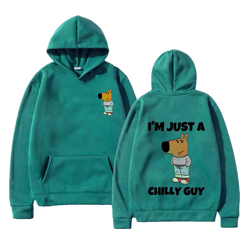 Толстовка с капюшоном Just A Chill Guy Meme, забавная мужская/женская толстовка с капюшоном, эстетичная унисекс, зимняя флисовая толстовка на день, подарок