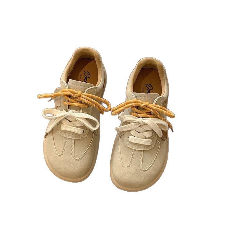 Американский ретро немецкие тренировочные кроссовки женские 2025 осень новые на мягкой подошве спортивные и для отдыха универсальные легкие кожаные кеды модная обувь