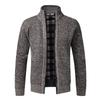 Autumn Winter New Men's Jacket Slim Fit Stand Collar Zipper Jacket Men Solid Cotton Thick Warm Sweater