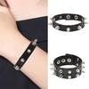 Pu Leather Black Wristband Punk Cuff Bangle Spike Studded Bracelet