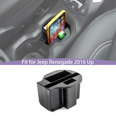 Подстаканник Ящик для хранения Органайзер Контейнер Для Jeep Renegade 2016 и новее Аксессуары для интерьера автомобиля
