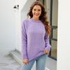 ZIMOXUAN Women's Solid Color Half Turtleneck Sweater New Loose Knit Sweater Top