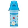 Skater Children's Water Bottle, 480ml, Direct Drinking, Plastic, One-Touch Operation, Dishwasher Safe, Made in Japan, Sanrio "I'm Doraemon" Gingham De