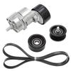Belt Tensioner & Idler Pulley V-Ribbed Belt Kit For Hyundai Kia 2.0L 2.4L 10-16