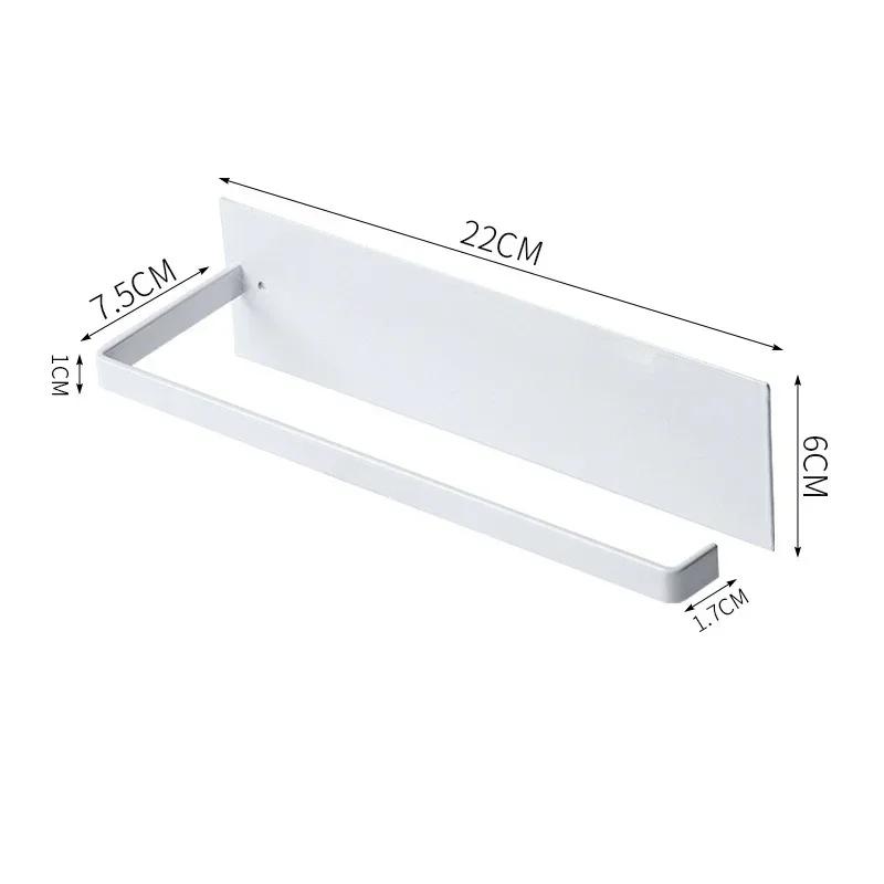 Кухонный держатель для бумажных полотенец из углеродистой стали без дырокола Шкаф для бумаги Полка для бумаги Бытовая вешалка для рулонной бумаги Пластиковая упаковка Стеллаж для хранения тряпок