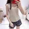 Women's Ice Silk Diamond Camisole Women's Loose Short Sleeveless Wild V-neck Bottoming Shirt Tank Summer Camis & Tank Tops