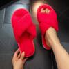 Женские домашние тапочки из плюша, Модные и теплые хлопковые тапочки