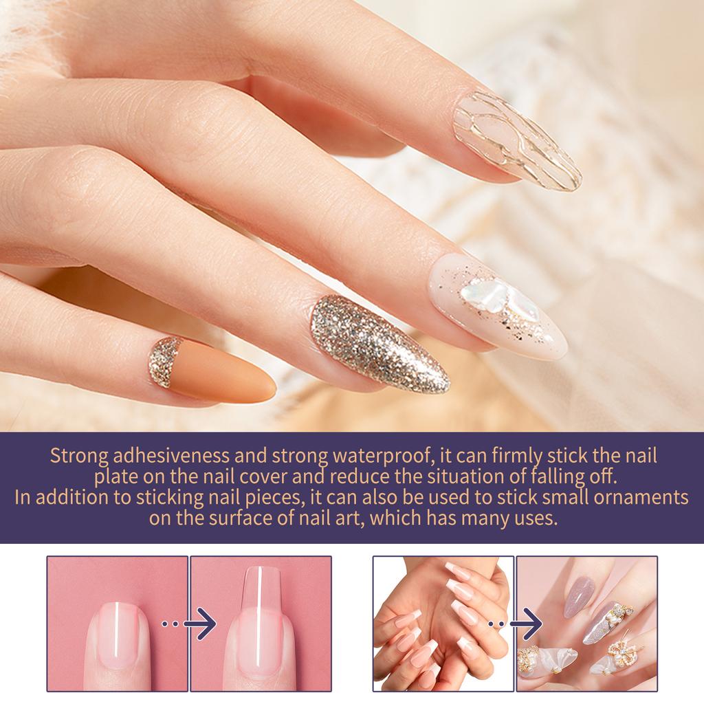 EELHOE Прозрачный клей для ногтей Профессиональный быстросохнущий клей для акриловых накладных ногтей Украшение стразами
