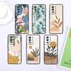 Vintage Flower Leaves For Xiaomi Redmi 9A 9C 9AT 10C 9 9T 10 12C 13C 8 12 K60 A1 K50 K40 5G Black Soft Phone Case