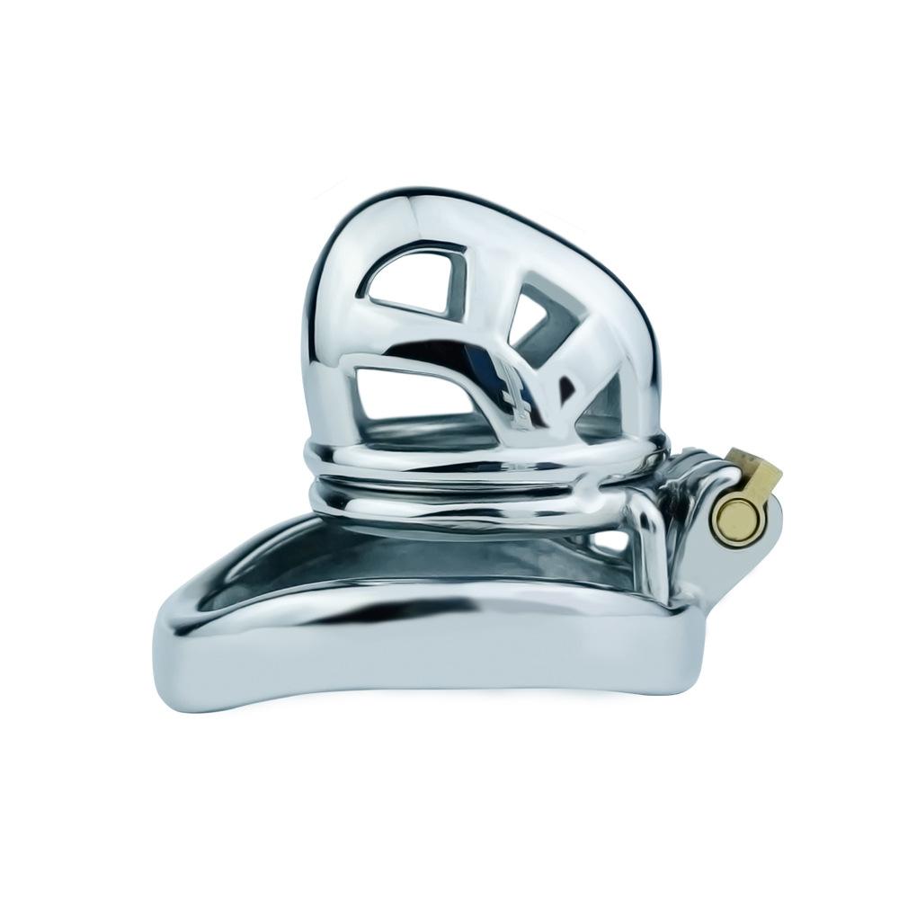 Мужской короткий замок CB, клетка для пениса, замок для пениса, замок целомудрия из нержавеющей стали, секс-игрушка, женское доминирование, БДСМ, рабское кольцо для члена, шаровые носилки