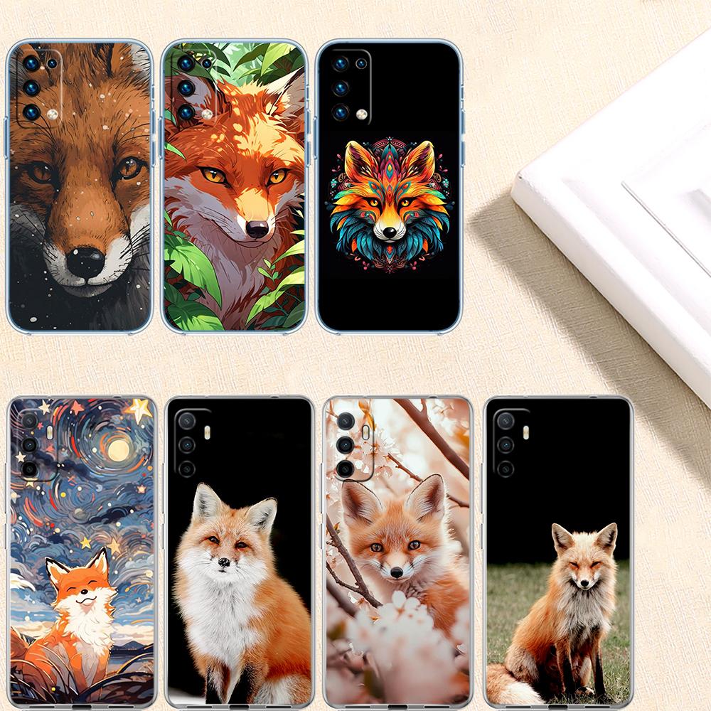 RE31 fox cute Transparent Phone Case for Samsung Galaxy A04 A04S A14 A23 A34 A54 M23 M33 M52 M53