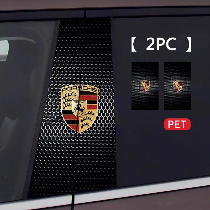 2 шт. Наклейки на центральную стойку автомобиля Наклейки на стойку B Для Porsche Boxster Cayman Cayenne 911 Macan Panamera Автомобильные аксессуары для экстерьера