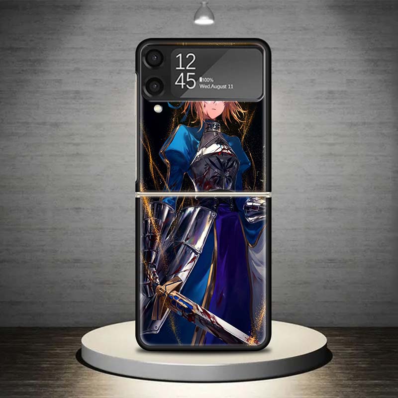 Чехол для телефона Saber из Fate Zero Stay Night для Samsung Galaxy Z Flip 7 6 5 4 3 5G Ударопрочный чехол Z Flip7 Flip6 ZFlip5 Flip3 Flip4 L