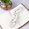 Elegant Marble Chain Link Knot- Modern Coffee Table Decor Items- Bookshelf Home Decor, Table Decorations for Living Room or Office (4 Knot)