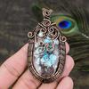 Tibetan Turquoise Gemstone Copper Wire Wrap Jewelry Pendant 3.11