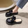 Big Head Slippers French Half Slippers Women's Shoes Muffin Bottom 2025 Summer New Thick-soled Casual Trendy Outer Slippers