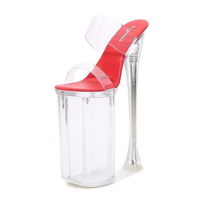 Мода 26СМ Сексуальные Туфли на Очень Высоком Каблуке для Ночного Клуба, Танцев на Пилоне, Женские Туфли для Автомоделей, Хрустальная Платформа, Шпилька, Слайды, Женские Туфли на Высоком Каблуке