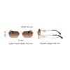 Prada Logo Metal Square Sunglasses Women sunglasses Gold PR-A51SZVN50C